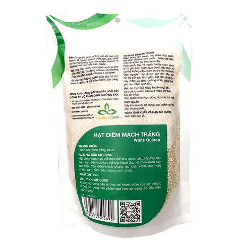 Combo 2 Túi Hạt Quinoa trắng nhập khẩu từ PERU, mỗi Túi 500g