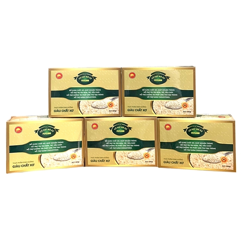 Combo 5 Hộp Vỏ Hạt Mã Đề Indian Psyllium (14 Gói/hộp)