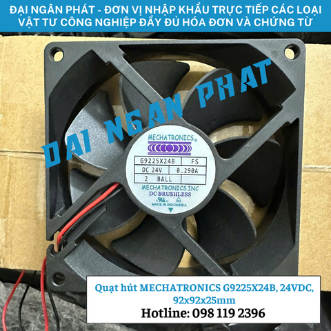 Quạt hút MECHATRONICS G9225X24B, 24VDC, 92x92x25mm
