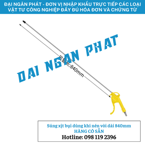 Súng xịt bụi dùng khí nén vòi dài 840mm