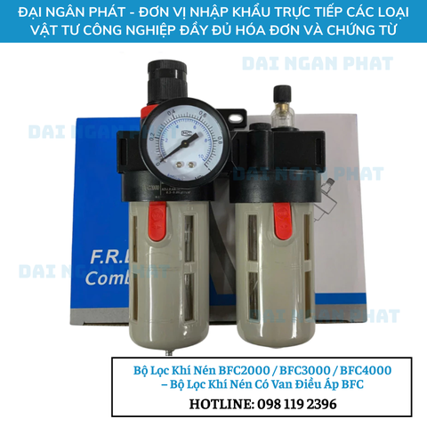 Bộ Lọc Khí Nén Đôi BFC2000, BFC3000, BFC4000 – Bộ Lọc Khí Nén Có Van Điều Áp BFC