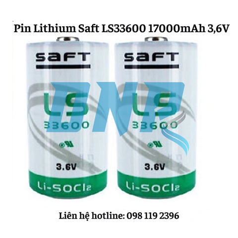 Pin Lithium Saft LS33600 17000mAh 3,6V