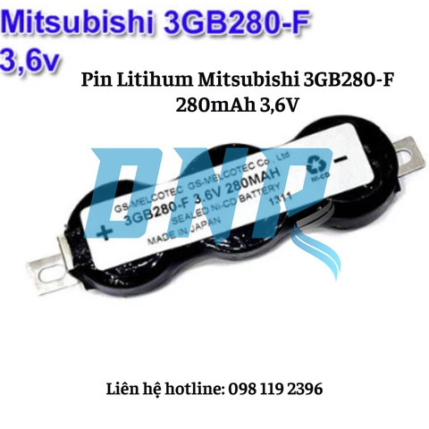 Pin Litihum Mitsubishi 3GB280-F 280mAh 3,6V