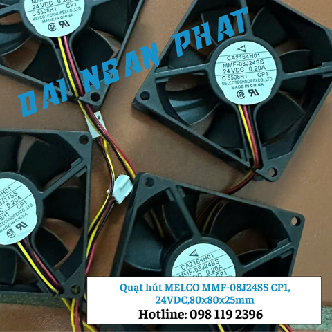 Quạt hút MELCO MMF-08J24SS CP1, 24VDC, 80x80x25mm
