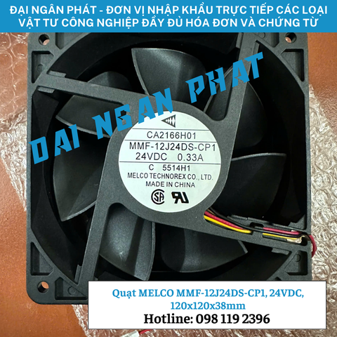 Quạt MELCO MMF-12J24DS-CP1, 24VDC, 120x120x38mm