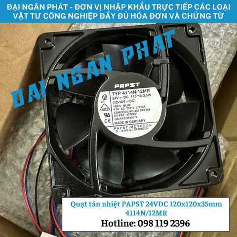 Quạt tản nhiệt PAPST 24VDC 120x120x35mm 4114N/12MR