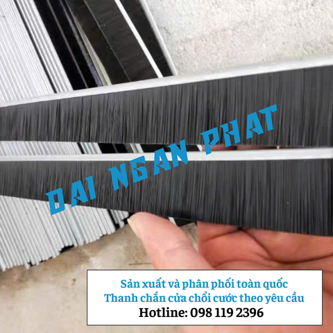 Thanh Chặn Chân Cửa Kim Loại Đế Lông Chống Bụi, Chống Côn Trùng