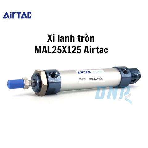 Xi lanh tròn MAL25X125 Airtac (Piston phi 25mm x hành trình 125mm)