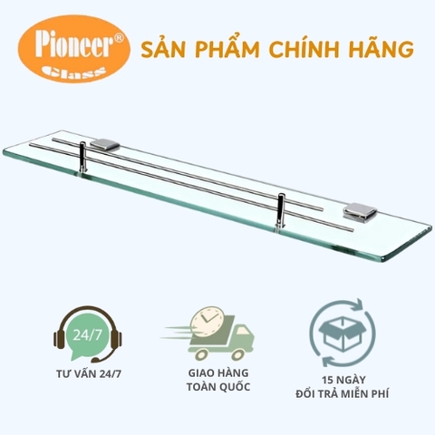 Kệ Kính 2 Thanh Ngang Inox 304 Pioneer Nhà Tắm Cao Cấp - Mã TP15