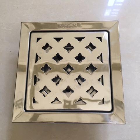 Hố Ga - Phễu Phểu Thoát Nước Sàn Bằng INOX 304 (15x15) - Mã SP: PE334