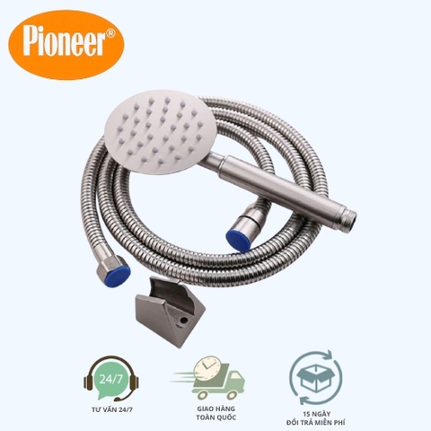 Vòi Sen Tắm Tăng Áp Tay Mặt Tròn Dẹp Inox 304 Phù Hợp Với Mọi Nhà