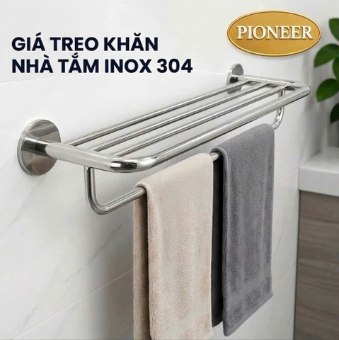 Giá treo khăn Pioneer Inox 304 trong phòng tắm, Mã MK:307