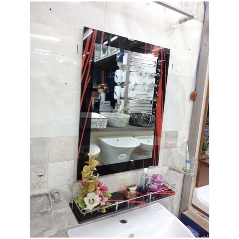 [COMBO SIÊU PHẨM] Gương Soi 3D & Kệ Kính 3D Inox 304 Pioneer Cao Cấp - Mã SP: PE134