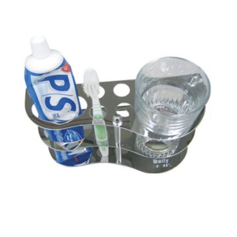 Kệ Để Ly Kem Bàn Chải Đánh Răng Pioneer Inox 304 Cao Cấp Tặng Kèm Ly Thái - Mã SP: KL05