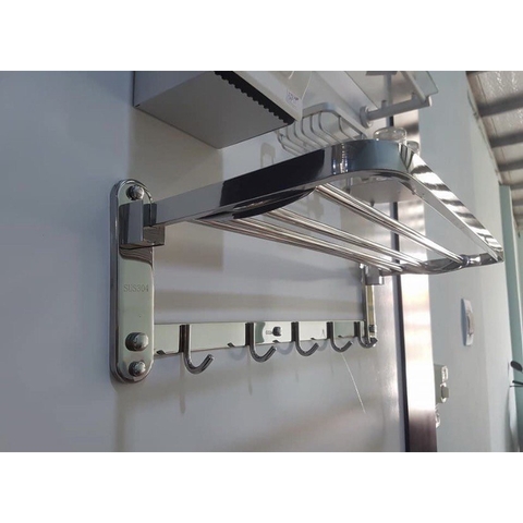 Máng Khăn Tầng Đa Năng INOX 304 - Máng Khăn Xếp - Thanh Treo Khăn Đa Năng INOX
