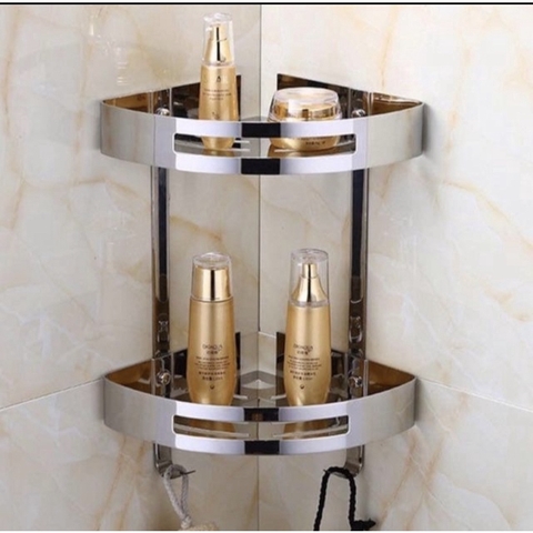 Kệ Góc Phòng Tắm 1 Tầng, 2 Tầng Inox 304 Nhà Tắm - Chuyên Giá Sỉ