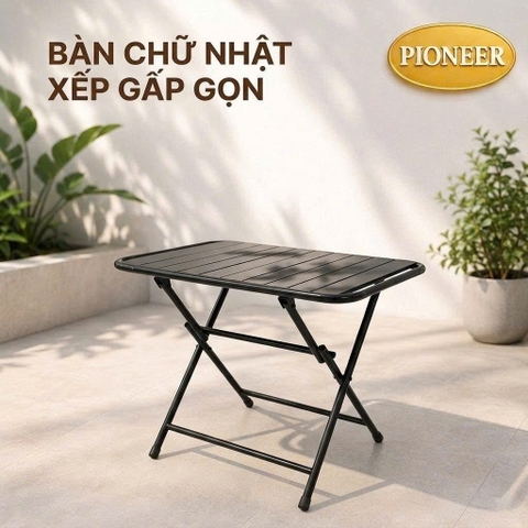 Bàn Chữ Nhật Xếp Gấp Gọn Cafe, Câu Cá, Du lịch Dã Ngoại Giá Sỉ