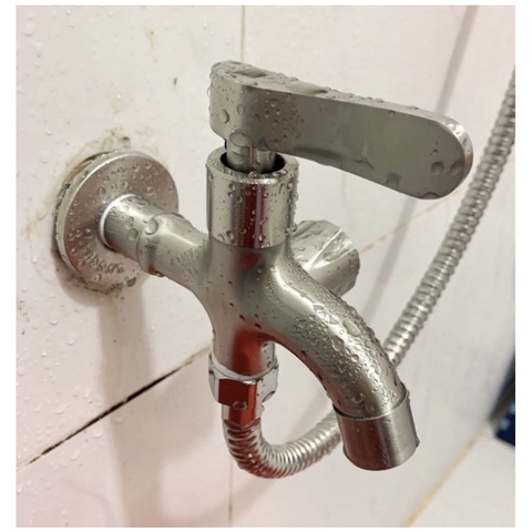 Vòi Nước Củ Sen Lạnh Nhà Tắm INOX 304 Thân Đúc Nguyên Khối