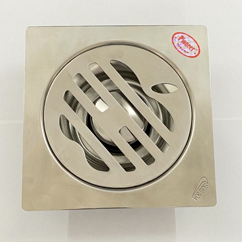 Phễu Thoát Sàn Hoa Văn Táo Hàng Đúc Inox 304 Pioneer - Hố Ga Chống Hôi Inox 304 - Mã SP: PE354