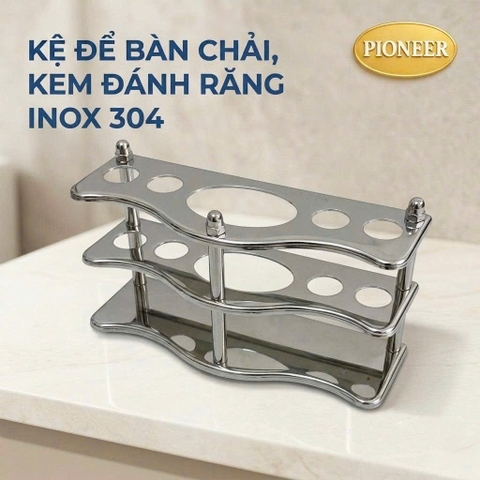 Kệ để bàn chải kem đánh răng Inox 304 - Mã SP: KL06A