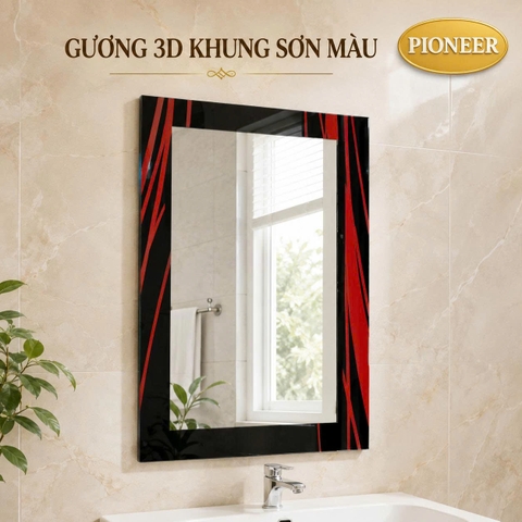 [COMBO SIÊU PHẨM] Gương Soi 3D & Kệ Kính 3D Inox 304 Pioneer Cao Cấp - Mã SP: PE134