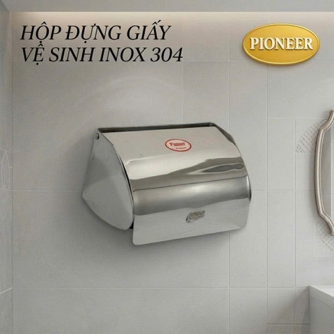 Hộp đựng giấy nhà vệ sinh Inox 304 Pioneer Cao Cấp, Mã PE:316
