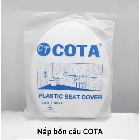 Nắp Bồn Cầu Cota Nhựa Trắng Nhà Vệ Sinh Phù Hợp Với Hầu Hết Bồn Cầu