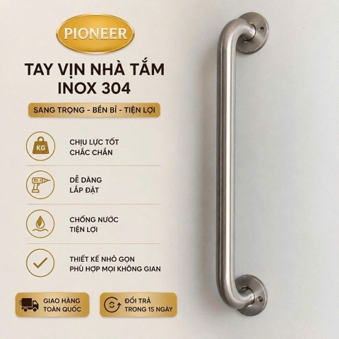 Tay Vịn Nhà Tắm Inox 304 - Tay Vịn Nhà Tắm Cao Cấp
