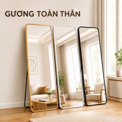 Gương Soi Toàn Thân Có Chân Đứng Hoặc Treo Tường Hạn Chế Chống Vỡ Siêu Đẹp, Siêu Nét