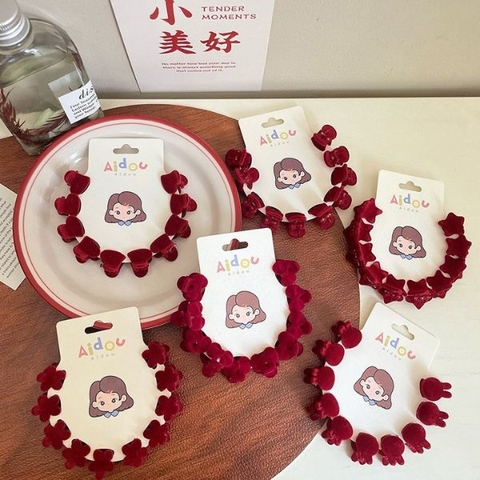 [ Set 10 Vỉ ] Kẹp Tóc Nhí Nhung [ 1 Vỉ 10 Cái ] - 922454