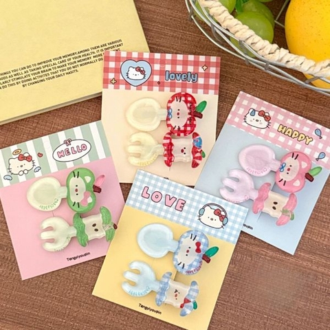 [ Set 12 Vỉ ] Kẹp Tóc [ 1 Vỉ 2 Cái ] - 95828