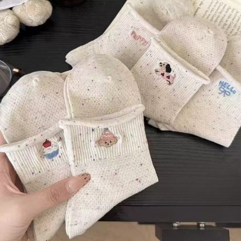 [ Set 10 Đôi ] Vớ Ngắn [ Polyester Mỏng ] - 16248