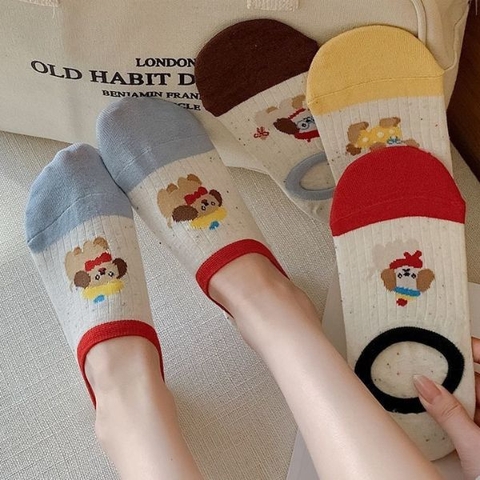 [ Set 12 Đôi ] Vớ Ngắn [ Chống Trượt - Polyester Mỏng ] - 16369