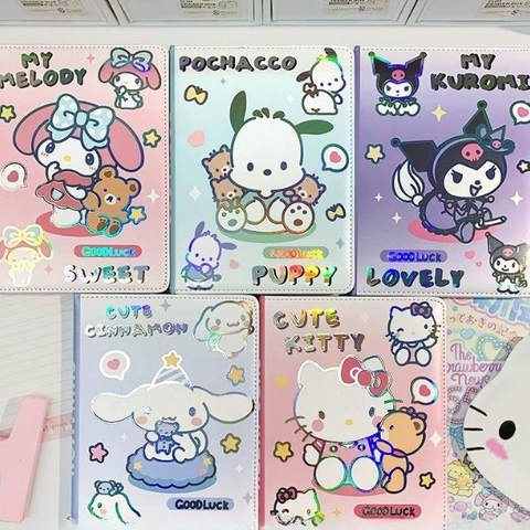 [ Set 5 Quyển ] Sổ Nhật Ký SANRIO [ A6 - Giấy Hoạ Tiết ] - 16433