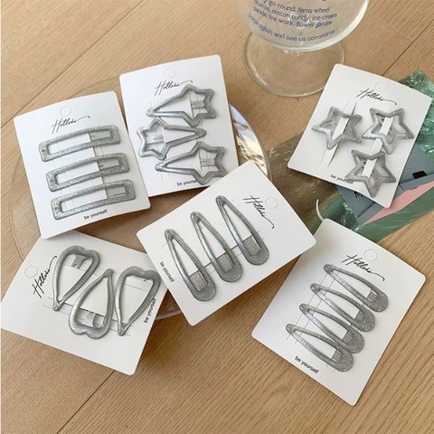 [ Set 12 Vỉ ] Kẹp Tóc [ Vỉ 3-4 Cái ] - 17360