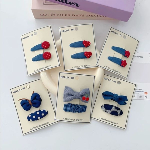 [ Set 12 Vỉ ] Kẹp Tóc [ Vỉ 2 Cái ] - 17416