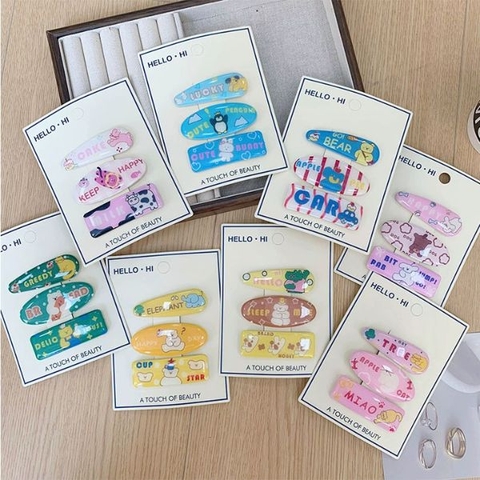 [ Set 10 Vỉ ] Kẹp Tóc [ 1 Vỉ 3 Cái ] - 17419