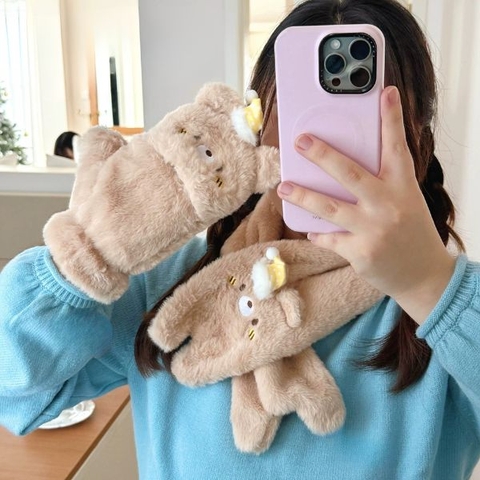 [ Set 2 Cái ] Găng Tay / Khăn Choàng Mùa Đông - 17599