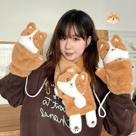 [ Set 2 Cái ] Găng Tay / Khăn Choàng Mùa Đông - 17600