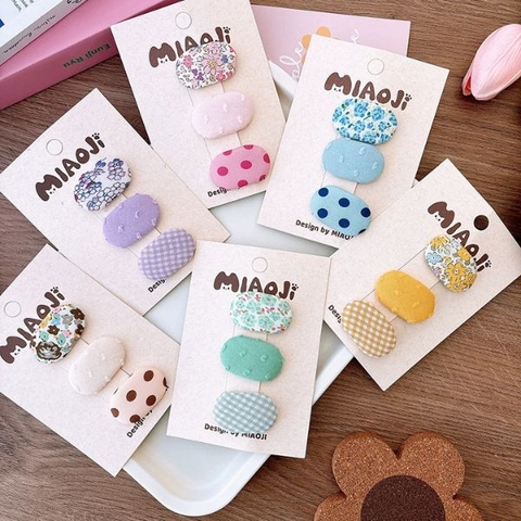 [ Set 6 Vỉ ] Kẹp Tóc [ 1 Vỉ 3 Cái ] - 17717