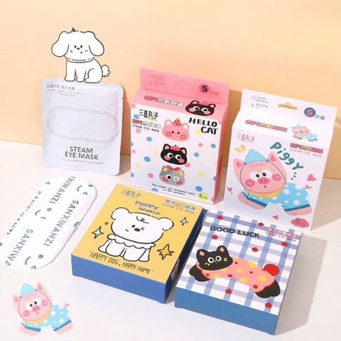 [ Set 5 Hộp ] Chườm Mắt Thư Giãn [ Ấm 45 Độ C - Hộp 5 Miếng ] - 17787