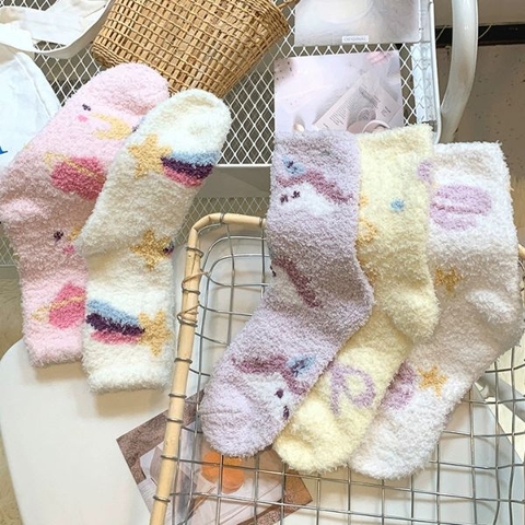 [ Set 5 Đôi ] Vớ Dài Mùa Đông [ Cotton / Có Tag Treo ] - 18050