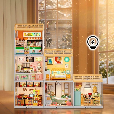 [ Set 2 Bộ ] Mô Hình Nhà DIY - 18098