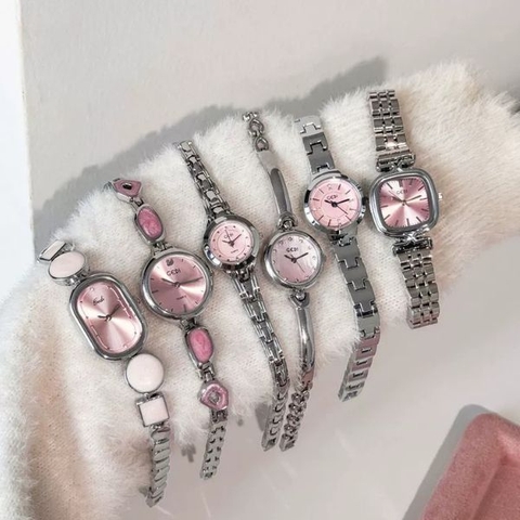 Đồng Hồ Nữ Thạch Anh Hồng GEDI [ Thép Không Rỉ / Chống Nước / Kính Dày 8mm / Đường Kính 23mm / Size Tay : 12.5-18cm ] - 18358