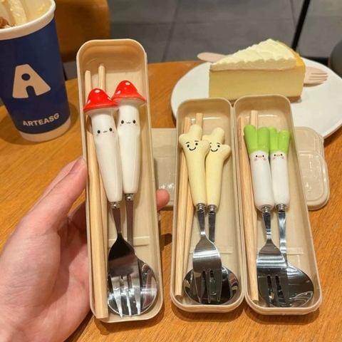 [ Set 5 Bộ ] Thìa Muỗng Đũa - 18410