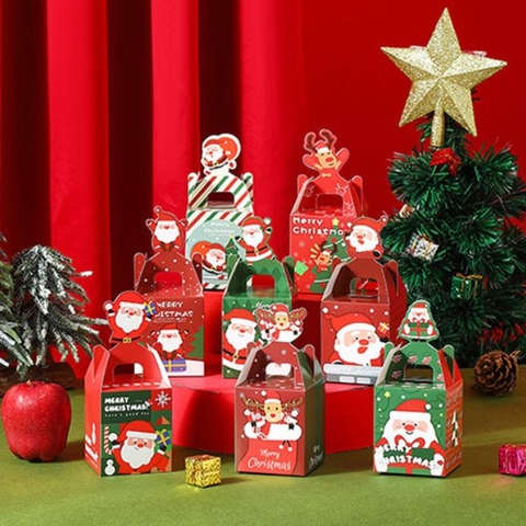 [ Set 100 Cái ] Hộp Quà Giáng Sinh [ 8.5*8.5*8.5cm ] - 18467