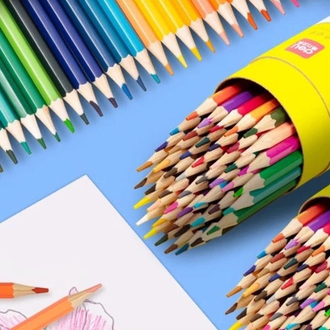 [ Set 5 Hộp ] Bút Chì Màu DELI Tan Trong Nước Có Thể Giặt Sạch [ 12-24-36-48 Màu ] - 19222