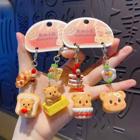 [ Set 5 Cặp ] Móc Khoá Cặp Đôi Gấu Mật Ong - 19585