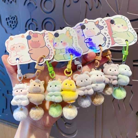 [ Set 6 Cặp ] Móc Khoá Cặp Đôi 12 Con Giáp - 19587