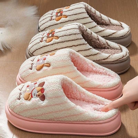 [ Set 2 Đôi ] Dép Mùa Đông [ Size : 38 > 41 ] - 19538